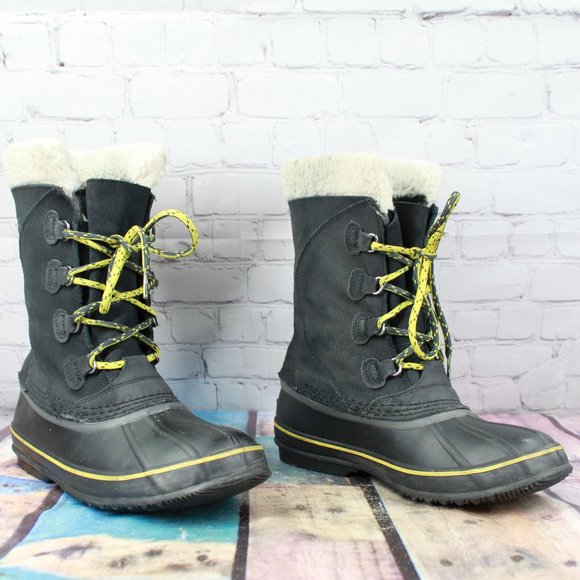 LL BEAN Lace-Up Snow Duck Boots Felt Lined Size 8 - Picture 3 of 9